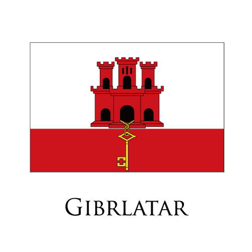 Gibrlatar flag logo iron on paper